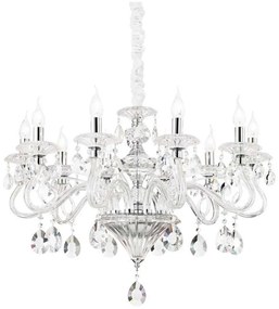 Ideal Lux - Krištáľový luster na reťazi NEGRESCO 10xE14/28W/230V pr. 85 cm číra