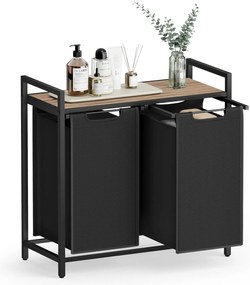 Koš na prádlo Vasagle Ovules camel hnědý/černý