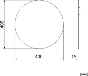 Erga Round, okrúhle zrkadlo 40cm, ERG-V01-ROUND-4040-CL