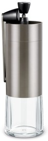 Ručný mlynček na kávu, strieborný