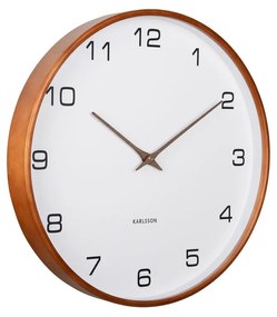 Dizajnové nástenné hodiny Karlsson 5993WH biele,priemer 40 cm