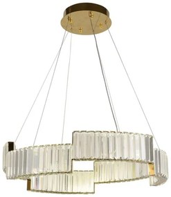 LED Stmievateľný luster na lanku LED/40W/230V 3000-6500K zlatá + diaľkové ovládanie