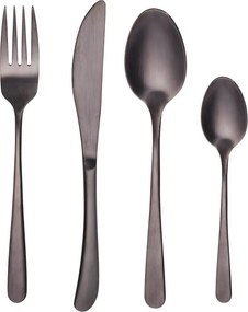 KINGS Príbory matné set 4 ks – čierna