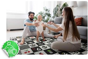 Penová podložka 200 x 180 x 1 cm Nukido NK-340 oceán-čísla