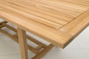 DEOKORK Záhradný obdĺžnikový stôl MONTANA 160/210 x 90 cm (teak)