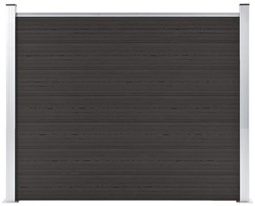 Plotový panel WPC 180x146 cm čierny