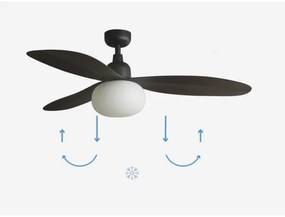 FARO 34301-11L - Stropný ventilátor PALMA 1xE27/15W/230V hnedý pr. 129 cm IP44 + diaľkové ovládanie
