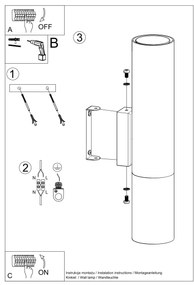 Nástenné svietidlo Loopez, 1x čierne kovové tienidlo, c