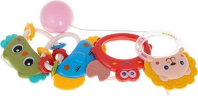 KIK Lullaby Star Design Pink kolotoč do postieľky s projektorom hviezd a diaľkovým ovládaním, ružový