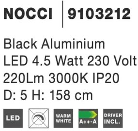 LED luster Nocci 5 čierne