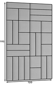 Set 26 čalúnených panelov Quadra 120x195 cm (horčicová). Vlastná spoľahlivá doprava až k Vám domov. 1051985