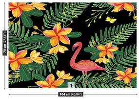 Fototapeta Vliesová Flamingos kvety 152x104 cm