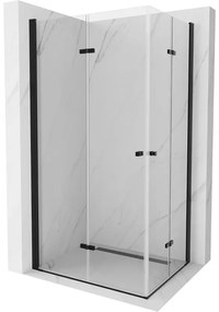 Mexen Lima Duo sprchová kabína, skladacie dvere 80 x 70 cm, transparentnéné, čierna - 856-080-070-70-00-02
