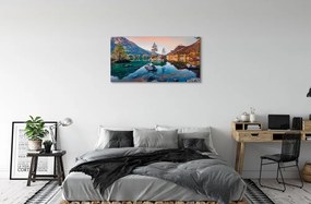 Obraz na plátne Nemecko Alpy jeseň Horské jazero 120x60 cm