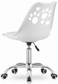 Otočná stolička PRINT - biela