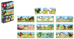 Puzzle pre najmenších Nájdi rodiny zvierat a mláďatká Trionimo Janod 30 ks od 3 rokov