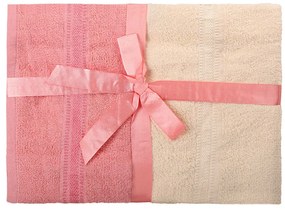 XPOSE® Darčekové balenie uterákov ARIEL - vanilkové/lososové 4ks