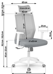 Kancelárska stolička Sofotel Rotar Micro-Mesh 240100 - tmavosivá