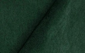 Rohová sedačka na trvalé spanie Island, tmavo zelená látka, pravý roh