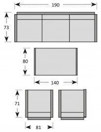 Doppler LIMA - ratanové polohovacie sedenie