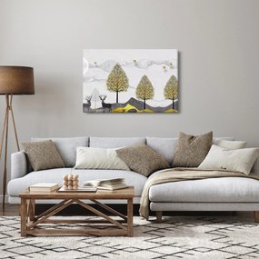 Obraz maľovaných jeleňov (90x60 cm)