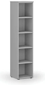 Kancelársky regál PRIMO GRAY, 400 x 420 x 1781 mm, sivá