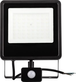 LED Vonkajší reflektor so senzorom LED/100W/230V 4000K IP65 čierna