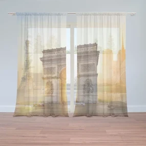 Sablio Záclony Paríž Víťazný oblúk: 2ks 150x250cm