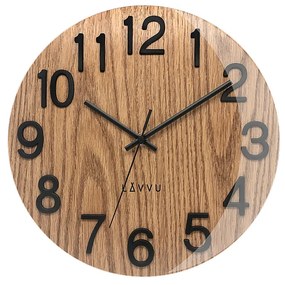 Nástenné hodiny Lavvu LCT1060 NORD Black Oak, 30cm