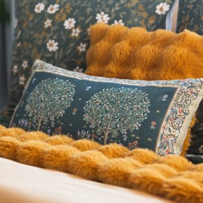 GOBELÍNOVÁ DEKORAČNÁ OBLIEČKA NA VANKÚŠ FESTIVE VERDE 45X45 CM VZOROVANÁ