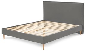 Tmavosivá dvojlôžková posteľ Bobochic Paris Sary Light, 180 x 200 cm