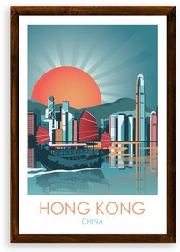 Poster Hong Kong - Poster 50x70cm + čierny rám (71,8€)