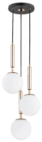Alfa Luster na lanku VOLDA 3xE14/10W/230V pr. 28 cm mosadz ALF62202