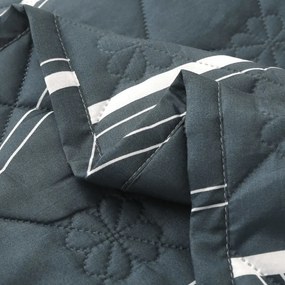 Letná prikrývka GRIDON 140x200 cm, čierna