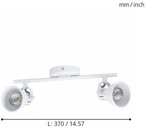 Eglo 98394 - LED Bodové svietidlo SERAS 2xGU10/3,3W/230V