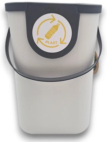 Sada nálepiek/štítkov na odpadkové koše, RECYKLÁCIA – plast, papier, sklo a zmesový odpad, 8 cm