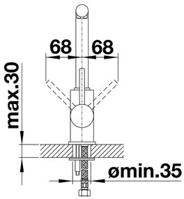 Blanco Mila, kuchynská batéria h-270, čierna matná, BLA-526657