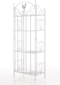 Kovová polica regál Maia - Biela