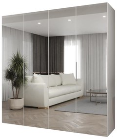 Šatníková skriňa 200 cm Mirabella 3 (biela + kašmír). Akcia -20%. Vlastná spoľahlivá doprava až k Vám domov. 1126471