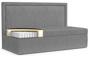 Sivá čalúnená jednolôžková posteľ 90x200 cm Scala – Maison de Rêve