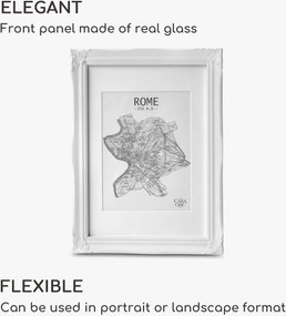 Casa Chic Regent, obrazový rám, obdĺžnikový, A4 fotky, pasparta, sklo, rokoko