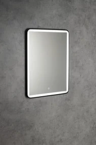 Aqualine Aqualine, SWIDA zrkadlo s LED osvetlením 60x80cm, dotykový senzor, stmievateľné, čierna matná, SW060