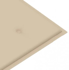 vidaXL Stohovateľná záhradná lavička s podložkou 128,5 cm tíkový masív-