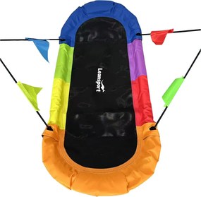 LEAN Sport Záhradná hojdačka Čapie hniezdo Obdĺžniková farebná 167 x 75 cm