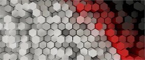 Obraz - 3D hexagóny (120x50 cm)