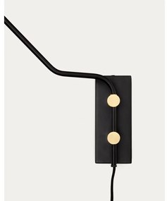 Čierne nástenné svietidlo ø 25 cm Jex – Kave Home