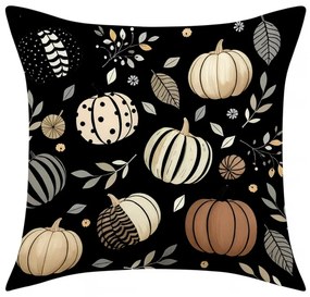 Obliečka na vankúš PUMPKIN NOIR 45x45 cm, čierny