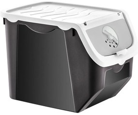 Orion Skladovací box na cibuľu a zemiaky, čierny - biely (12l)