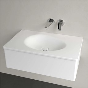 VILLEROY &amp; BOCH Antao umývadlo na skrinku bez otvoru, bez prepadu, 800 x 500 mm, Stone White, s povrchom CeramicPlus, 4A7583RW