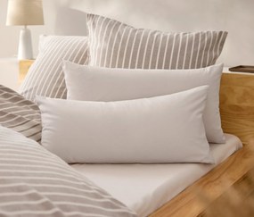 Obliečky na vankúš z biber bavlny, 2 ks, sivobéžové, cca 80 x 40 cm